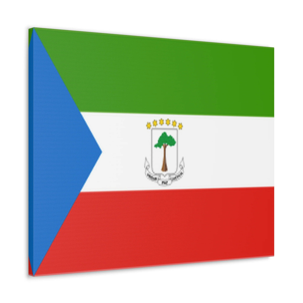 Equatorial Guinea Country Flag Canvas Vibrant Wall Art Unframed Home Decor